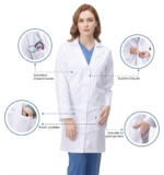 Classic Unisex White Lab Coat - Image 4