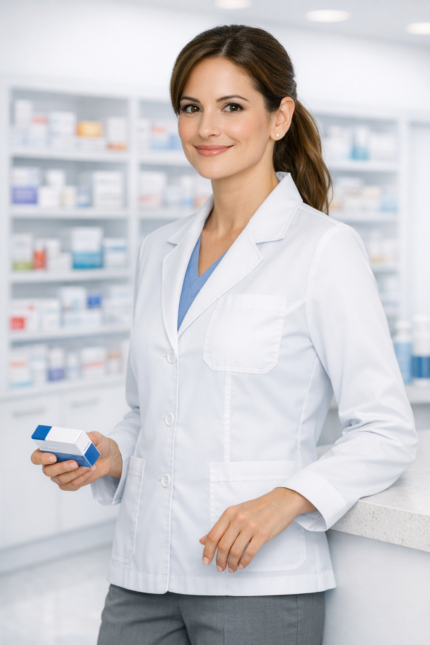 Short Hip-Length Lab Coat